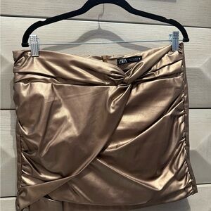 Zara Women's Bronze/metallic skirt